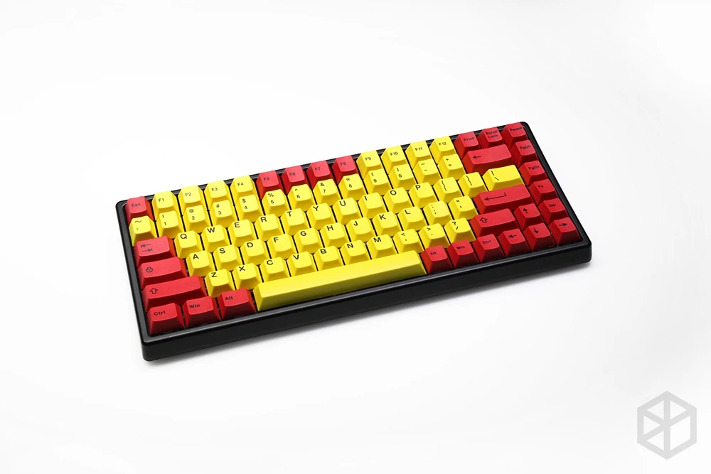 Красная желтая вишня профиль краситель Sub Keycap набор толстый PBT для клавиатуры gh60