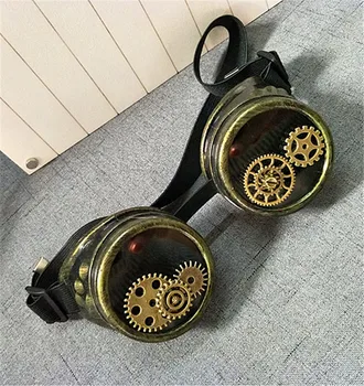 

New Vintage Gothic Style Steampunk Punk Glasses Lolita Cosplay Gear Glasses Unisex Cosplay Halloween Party Prop Glasses Handmade