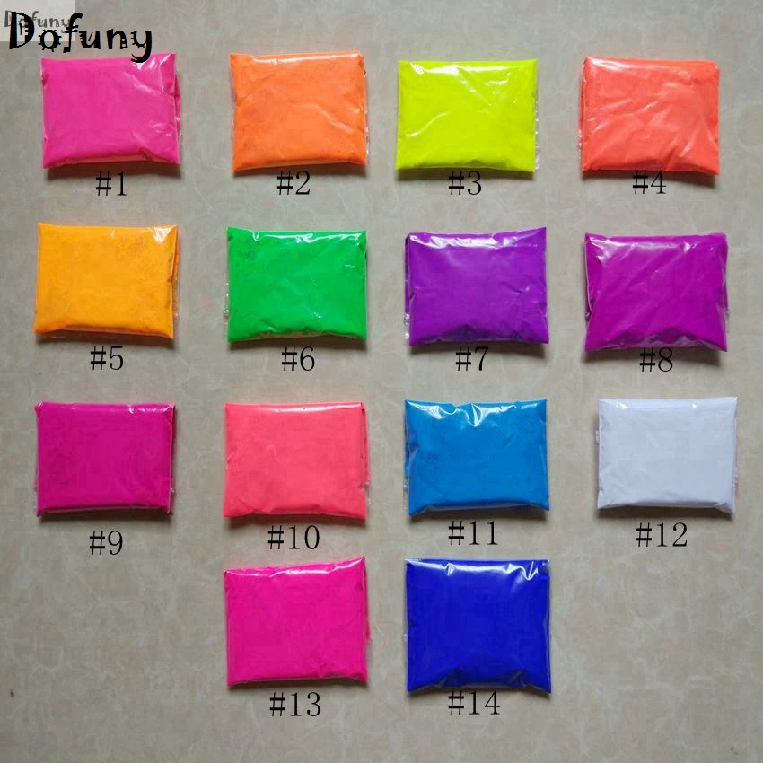 Neon Fluorescent Nail Glitter Ombre Matte Nail Art Decoration Powder Shinny Under Ultraviolet Light Phosphor Pigment 10g/lot nail powder nail pigment nail glitter nail decoration nail decorations luminous pigment fluorescent pigment