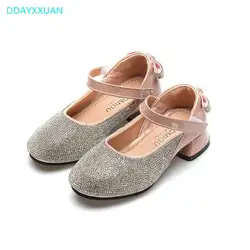 Дети принцесса обувь со стразами новые осенние корейские Повседневная детская обувь для девочек милые кроссовки для маленьких девочек