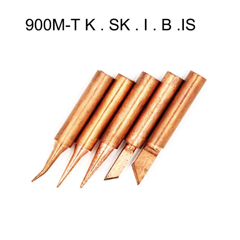 

5 Pcs/lot Welding Tips 900M-T Soldering Iron Pure Copper Lead-free For Hakko Soldering Rework Station Soldering Tips