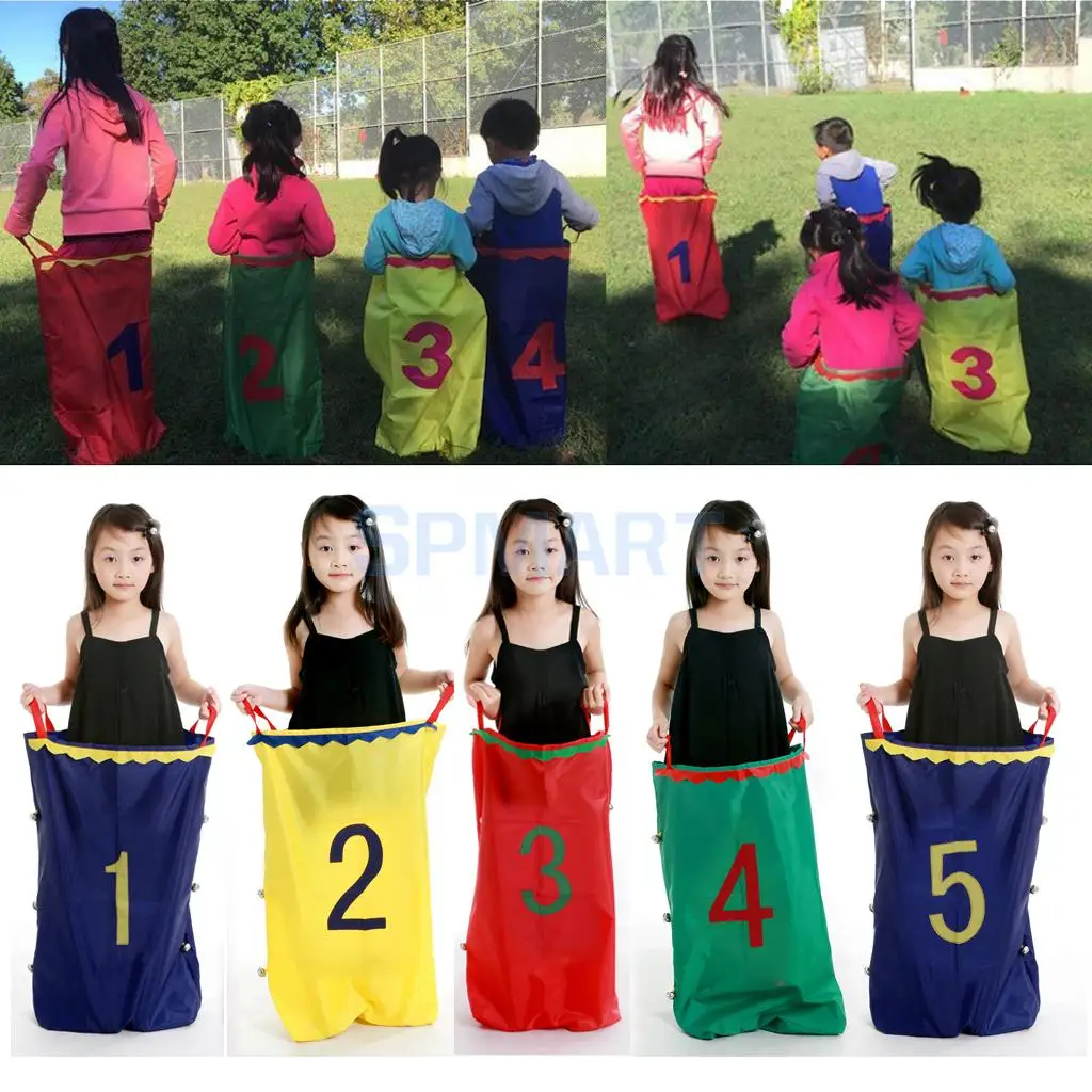 

5pcs Set Outdoor Sports Kids Family Games Jumping Sack Toy Race Bag Balance Training Tool Garden Outdoor Creative Games