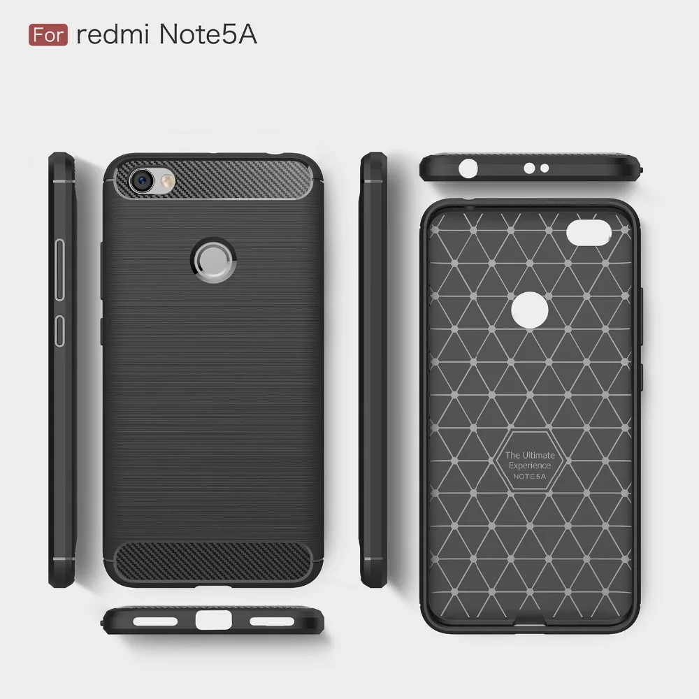 

Phone Cases For Xiaomi Redmi Note 5A Case Armor Shockproof Cover Carbon Fiber Silicon TPU Case For Xiaomi Redmi Note 5A Capa