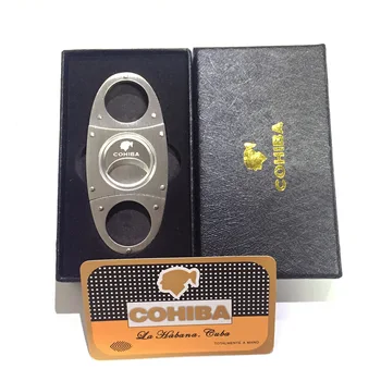 

2019 COHIBA Cigar Cutter Stainless Steel Classic Metal Steel Nail Cigarette Cigar Guillotine Cigar Cutter Pocket Knife Gift Box