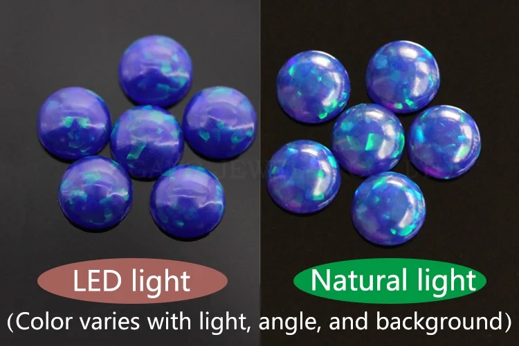 opal loose lab created gemstone round shape flat base stone cabochon created beads for jewelry making 3mm-8mm free shipping