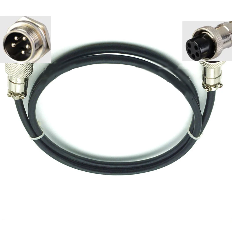 

5 pin GX12 12mm Air Male Female Aviation Socket Connector Plug Cable 1m