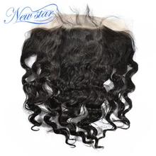 New Star Brazilian Loose Deep Lace Frontal 13×6 Size 100%Human Hair Bleached Knots Natural Hairline Medium Brown Swiss Lace