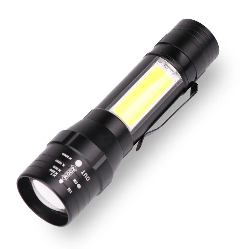 2019 T6 LED flashlight USB rechargeable waterproof flashlight safe night ride flashlight 18650 battery Lighting 500M 40J20 (5)