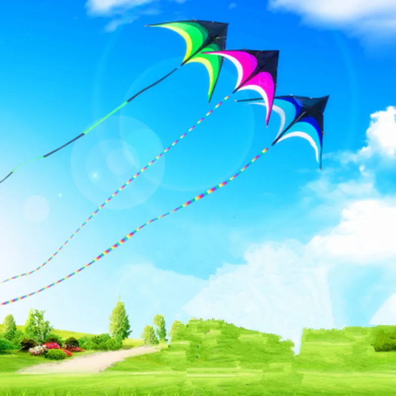 2 м Steppe Kite Stunt с длинным хвостом 10 треугольный Радужный змей легко - Цена: 3 459,66 руб.