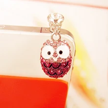 Милые большие глаза Сова Алмазная Пылезащитная заглушка алмазные подвески аксессуары для телефона Универсальный пылезащитный заглушка для сотового телефона