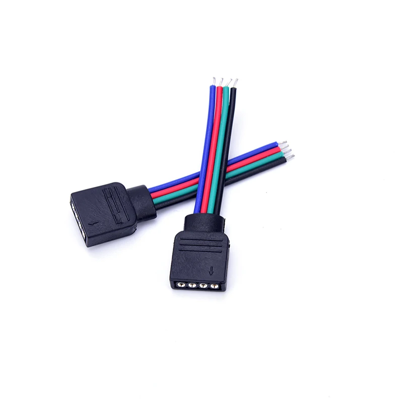 

10Pcs 4pin 5CM led wire connector Male/female Plug Electronic Connector Wire cable for led light Driver