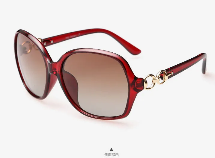 Ms. 2213 Новые Модные поляризованные солнцезащитные очки, зеркальные солнцезащитные очки для вождения, большая оправа, солнцезащитные очки по рецепту - Цвет линз: Красный