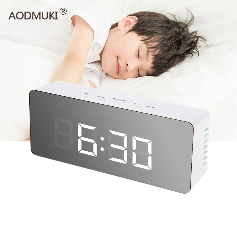 

Digital Watch table alarm digital clock despertador LED Snooze Night Lights Temperature Table Kitchen bathroom Desk Decoration