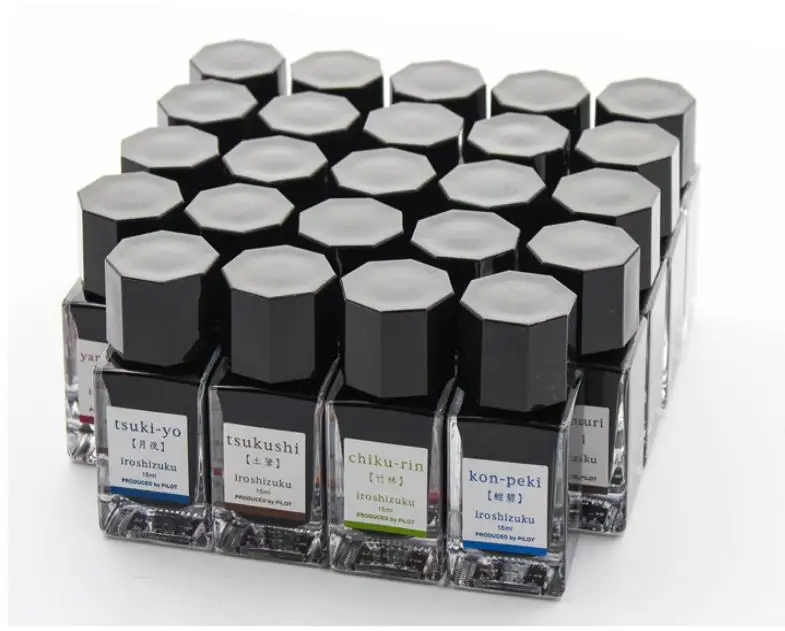 Polit iroshizuku чернила-15 перьевых ручек Стекло чернильницу, 24 цвета, чтобы выбрать часовой механизм: японский письменных принадлежностей