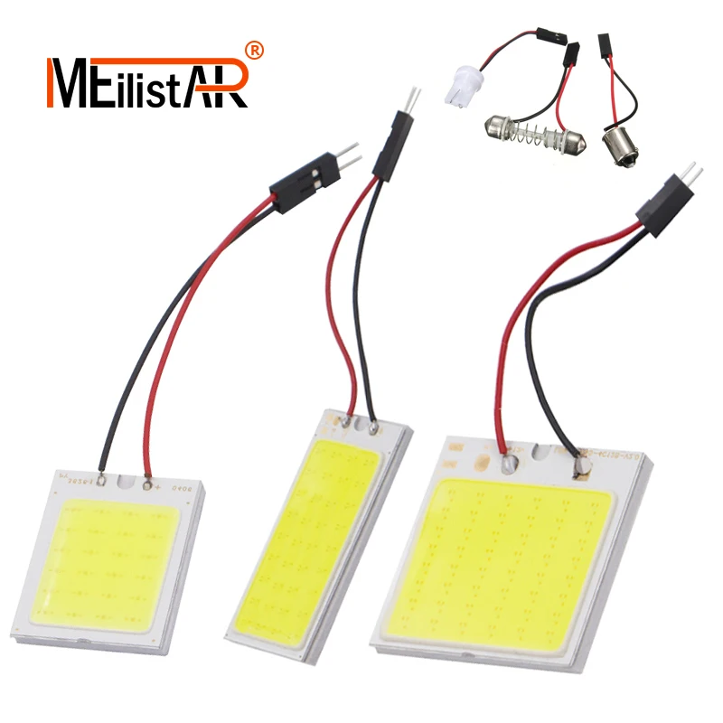 

C5W Cob 24 36 48SMD chip White Reading Lamp led T10 Car Led parking Bulb Auto Interior Panel Light Festoon license plate lights
