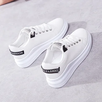 

Women Sneakers 2019 Spring Autumn Korean Fashion Running Shoes Woman White Sneakers Walking Jogging zapatos de mujer M4-43