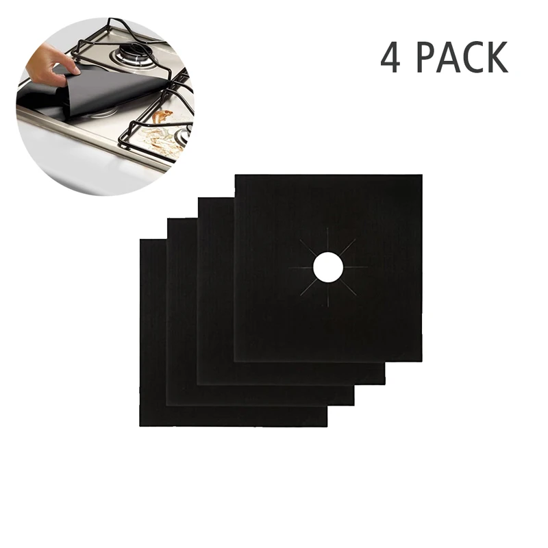 

Gas Stove Protectors 4/8pc Reusable Gas Stove Burner Cover Liner Mat Fire Injuries Protection Trivets Kitchen Specialty Tools