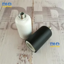 100 шт.) по оптовым ценам E14 белый или черный лампа накаливания Эдисона установки кулон держатель лампы алюминиевая с керамической освещение розетки