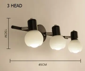 Американский минималистичный торшер зеркальная лампа для ванной светодиодный простой современный туалетный столик для спальни шкаф лампа LU626 ZL151 YM - Цвет абажура: 3 HEAD