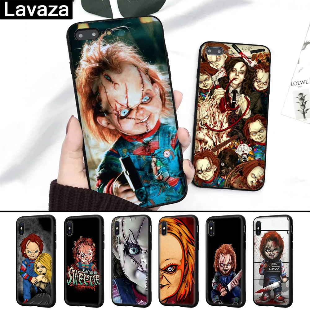 

Lavaza Charles Lee Ray Chucky Doll Silicone Case for iPhone 5 5S 6 6S 7 8 Plus X XR XS Max