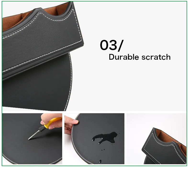 Leather Car Seat Crevice Storage Box Gap Organizer for Volvo XC90 S60 V70 XC60 S80 V50 V40 XC70 S40 Car Accessories  (5)