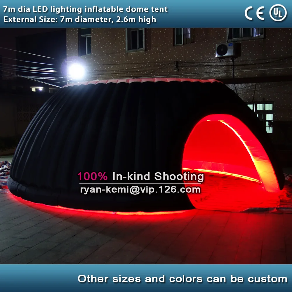 LED lighting outdoor inflatable dome tent