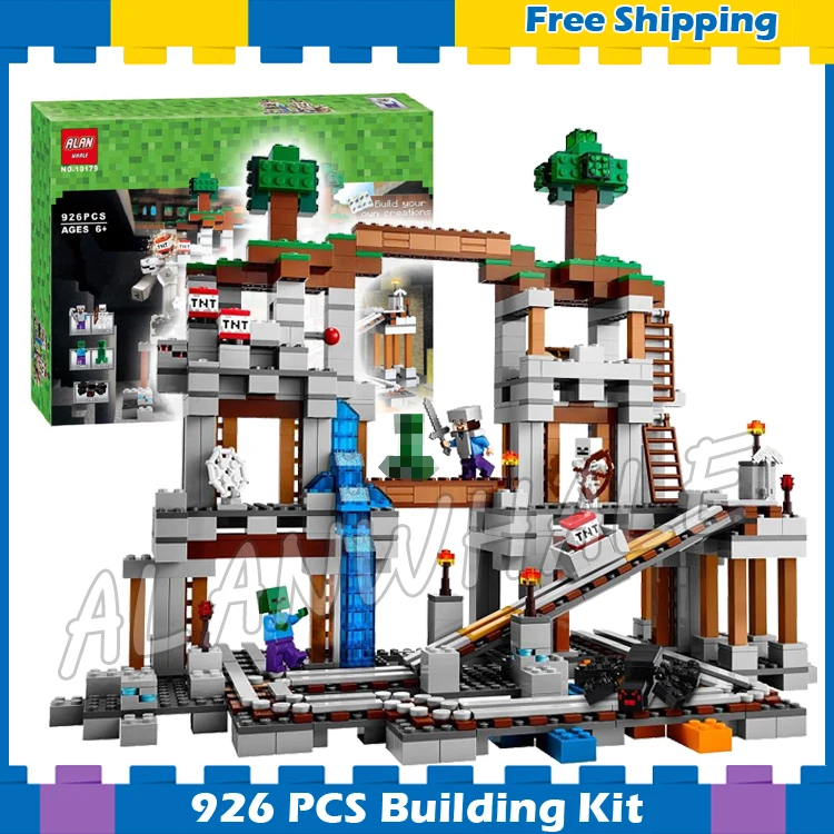 

922pcs My World The Mine Cart Track Explosion Function 10179 Model Building Blocks Toys Bricks Compatible with Lego Minecrafted