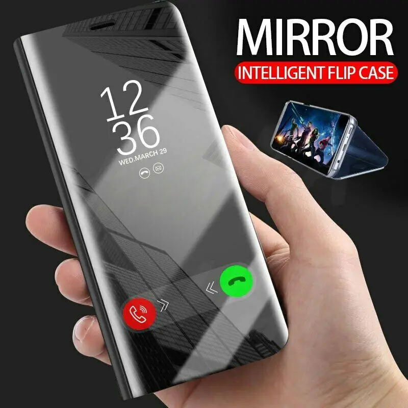 Smart mi rror флип чехол для Xiaomi Redmi Note 7 5 6 K20 Pro 4 4X S2 Plus 5A 9T 9 8 SE A1 A2 Lite 6A x 2 F1 крышка |