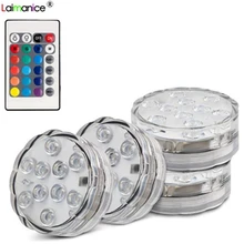 Цветная(RGB) погружной Светодиодный прожектор 10 светодиодная батарея управляемая IP67 Водонепроницаемый лампа свет для плавательных бассейнов для свадебного торжества