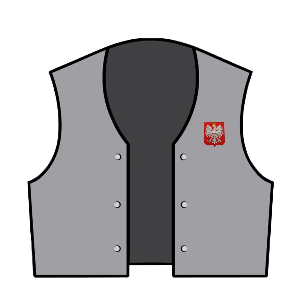 The National Emblem of Poland Patches Iron On Front Biker Vest Embroidered Patch Red twill fabric Free Shipping DIY Customized (4)