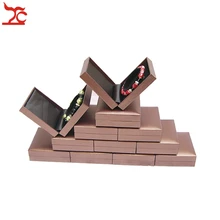 12 шт. коричневый дисплей ювелирных изделий чехол пластиковый жесткий браслет органайзер для хранения Pachage подарочная коробка