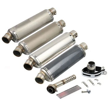 

Motorcycle 51mm Exhaust Muffler Pipe Stainless Steel Tail Escape with Removable DB Killer Exhaust Tips 310mm 370mm 440mm