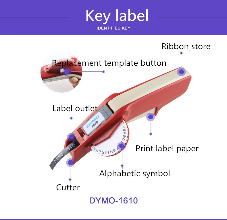 Принтер Ленточные этикетки от Dymo 3d 1610 3 pz Смешанные черные, красные и синие 9 мм 3d пластиковые тиснения xpress ручные стерео этикетки надписи mach