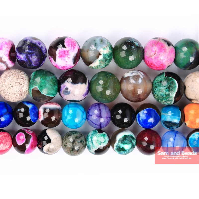 Wholesale agate exquisite stones 18 colours 4-6-8-10mm natural gemstones