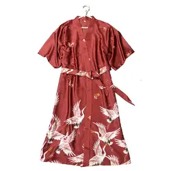 Высокое качество халат Женская Шёлковая пижама халат для подружки невесты ночная рубашка невесты Домашняя одежда женский кимоно пижамы XL