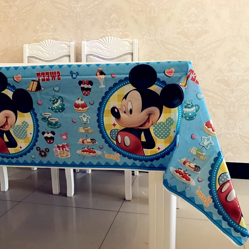 Mickey Mouse Plastic Table Covers Baby Shower Happy Birthday Party Decorations Kids Wedding Disposable Cloths Supplies | Дом и сад