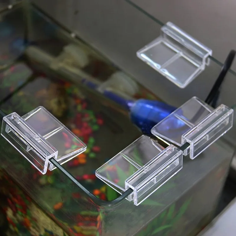 1Set 4Pcs Aquarium Acrylic Clips Glass Cover Support Holders Fish Tank 6 8 10 12mm Fish