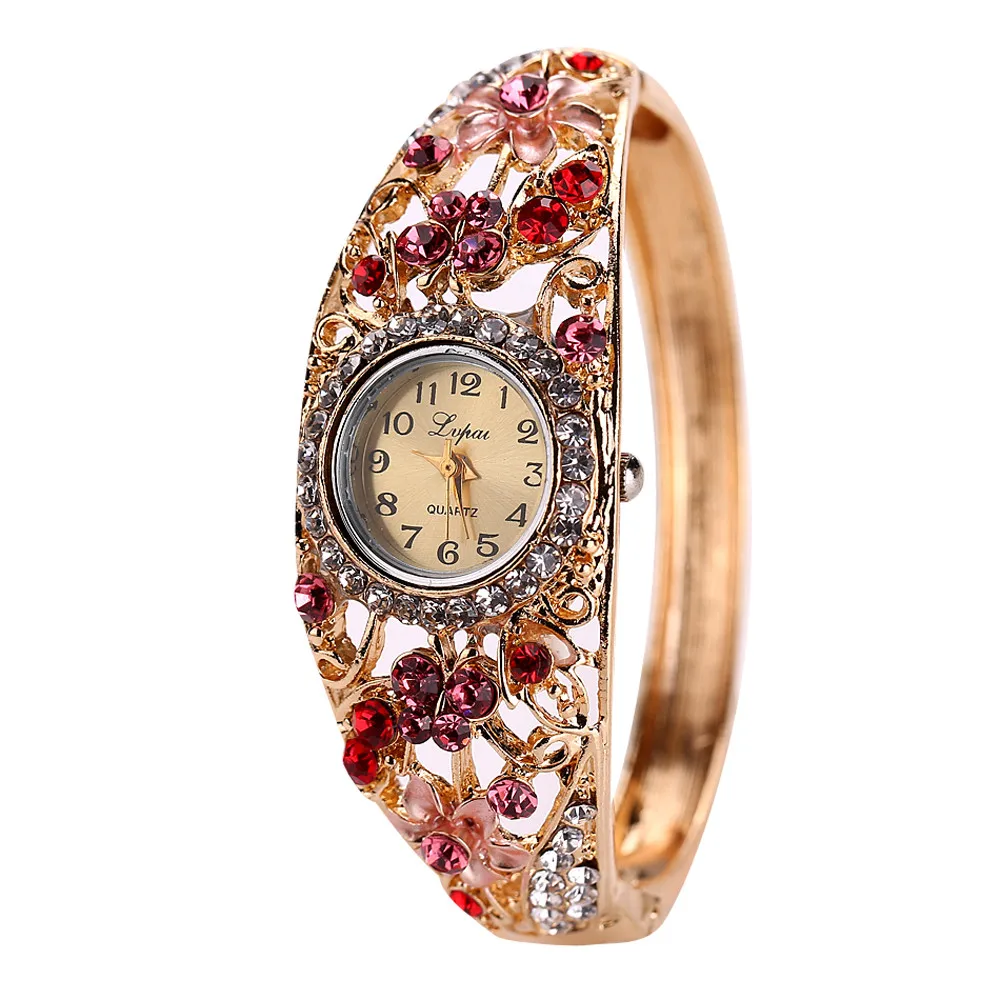 

2018 New LVPAI Hot Sale Fashion Luxury Women Watches Quartz Rhinestone Crystal Roman Lady Women Bracelet Watch 11.07