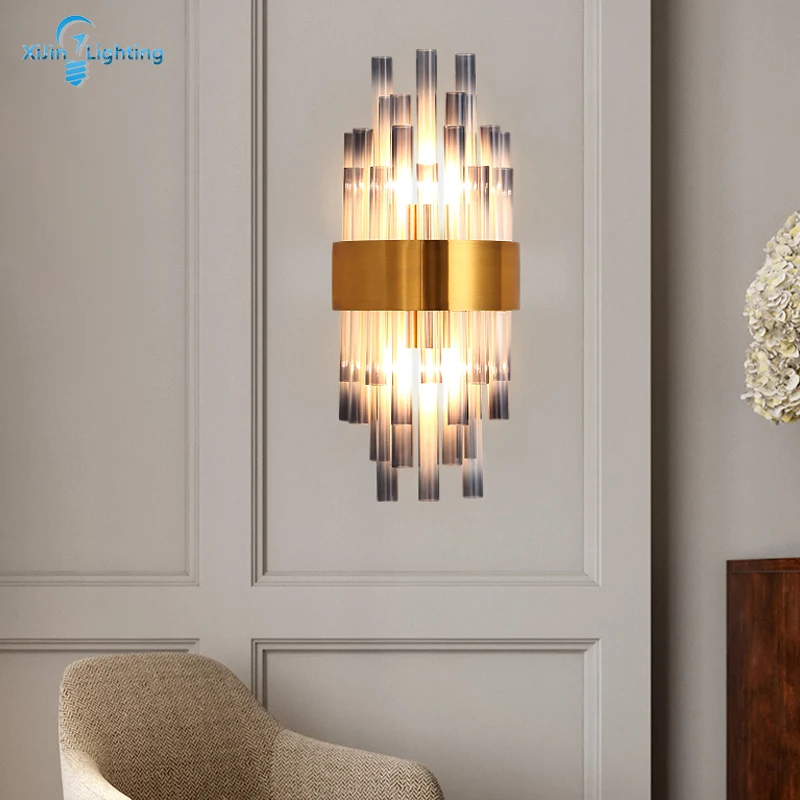 

Modern Art High Grade Crystal E14 Wall Lamp For Home Bedroom Living Room Decoration LED Lighting Luxury Crystal Wall Lamp