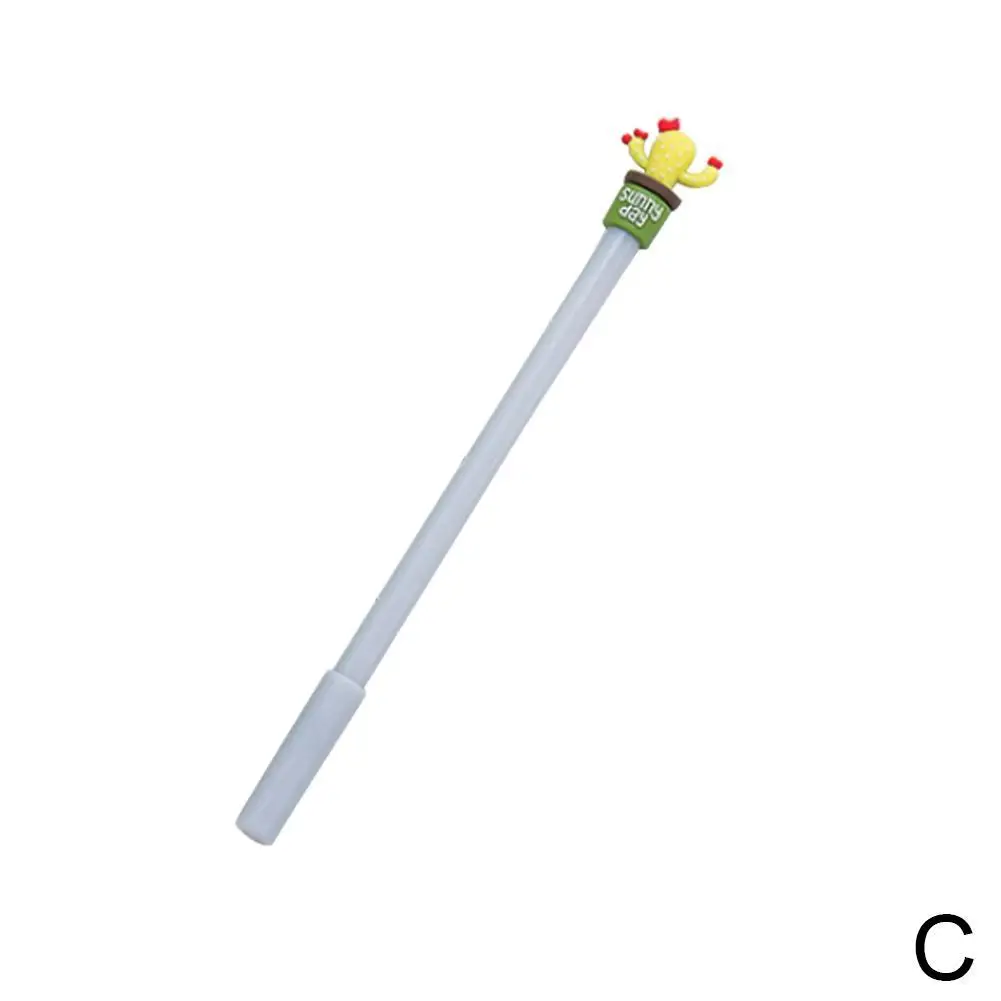 0,5 мм кактус растение в горшке шариковая ручка в форме цветка гелевые студенческие ручки Шариковая ручка школьные офисные принадлежности Обучающие канцелярские принадлежности 1 шт - Цвет: C