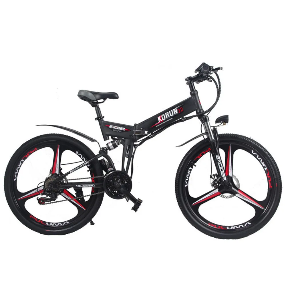

LOVELION 48v 400w E-bike 21 Speed Gears Electric Bicycle Lcd Screen Cheap Foldable 26 Inch Folding Electric Mountain Bike