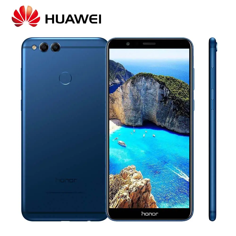 Global ROM huawei Honor 7X4 ГБ 64/128 8MP + 16MP двойной камеры заднего 3340 мАч 5 93 дюймов 2160*1080 P полный