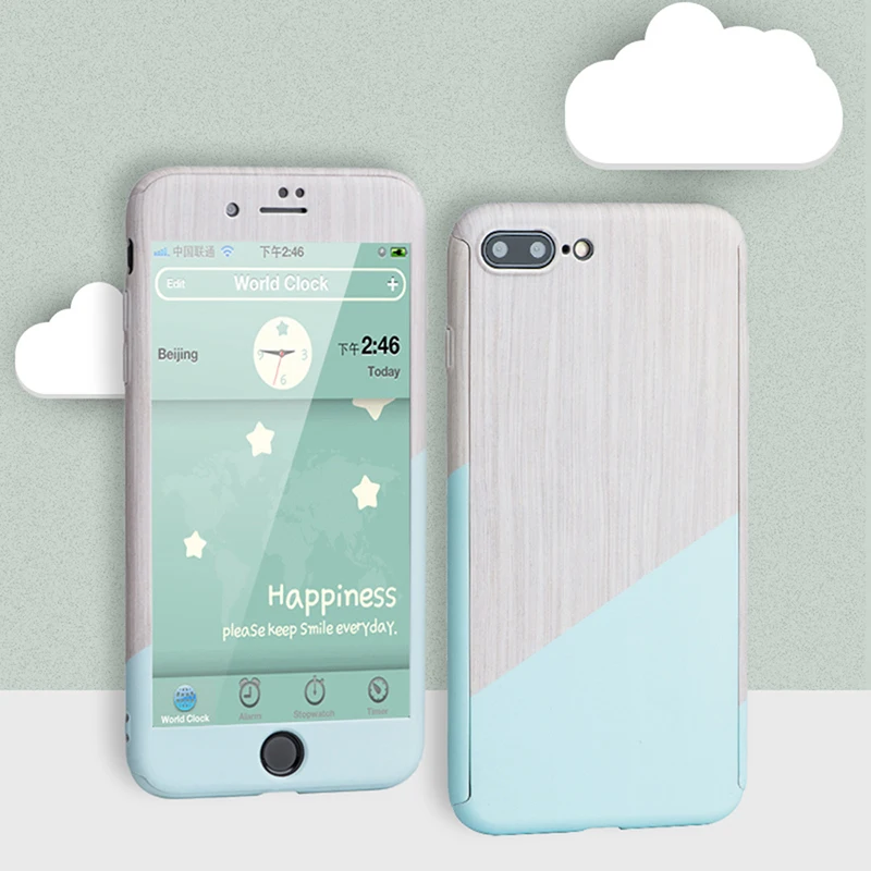 

PC Case For iPhone XSmax XR XS X 8 7 6 6s Plus 5 5s SE 360 Degree Shockproof Body Protection Ultra Thin Coque Full Cover Funda