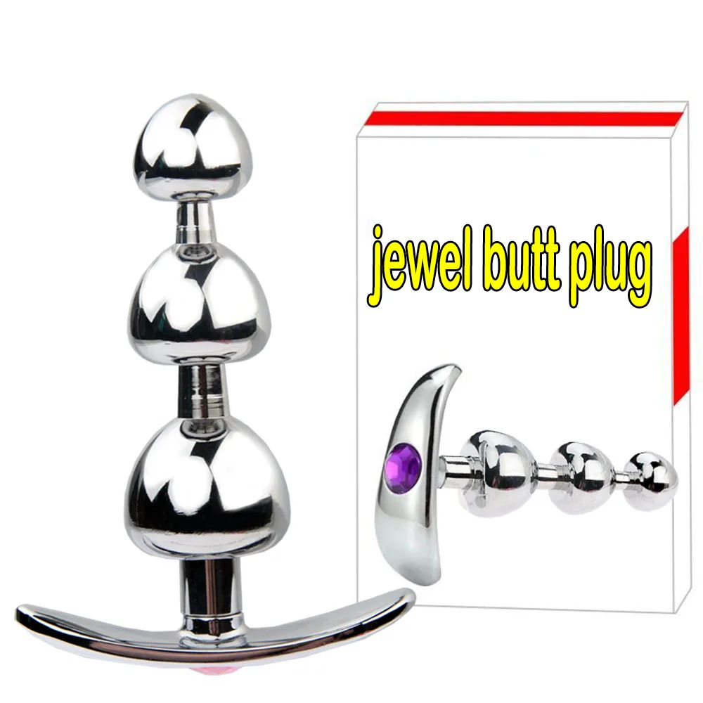 Metal Anal Plug Jewel Butt Beads Vagina Dilatador Dildo Balls Prostata Massage Gay Sex Toys Buttplug For Couple | Красота и здоровье