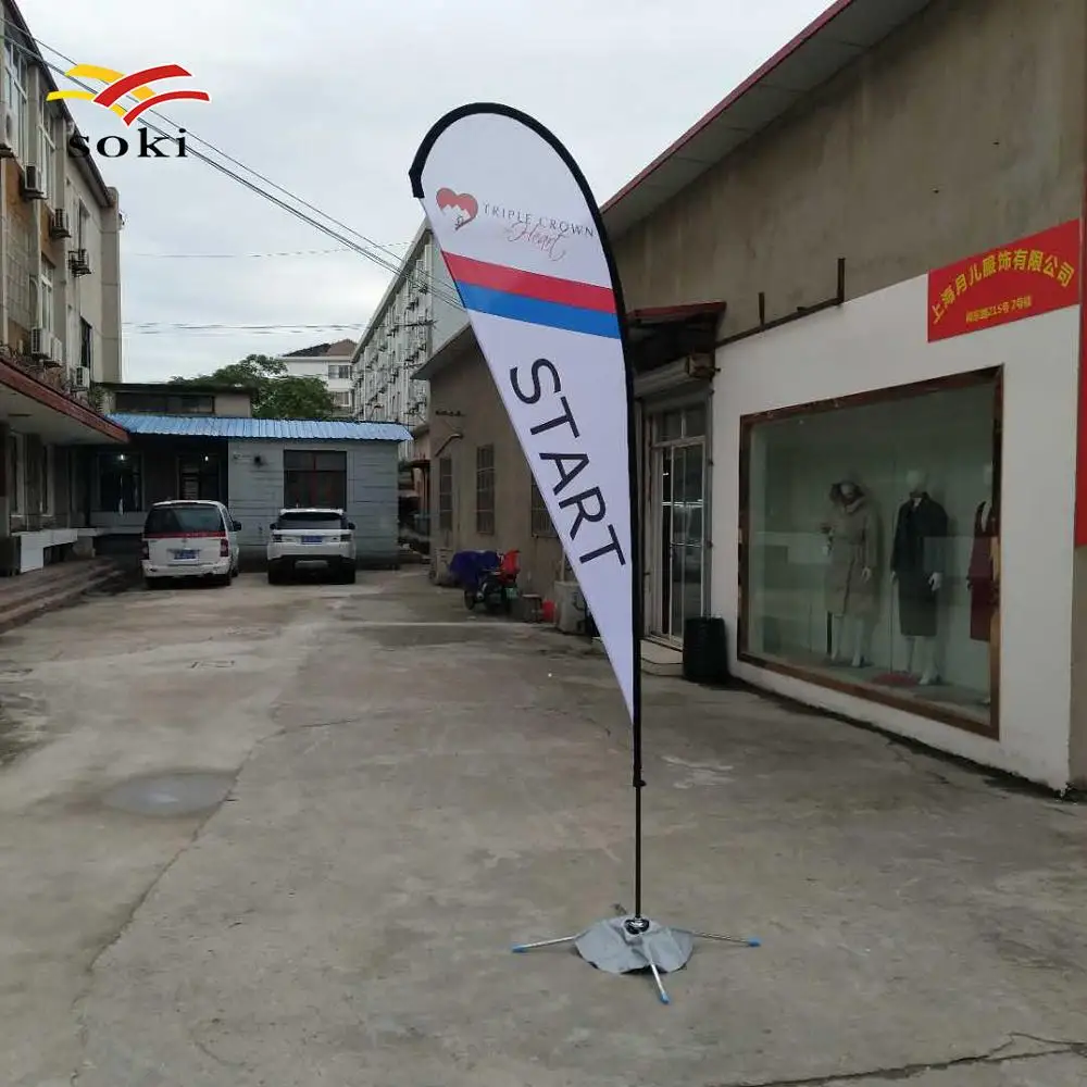 

2 pieces Custom Branded 3.5m Polyester Fabric Printing Advertising Teardrop Flying Banner Tear drop Flags with free shipping
