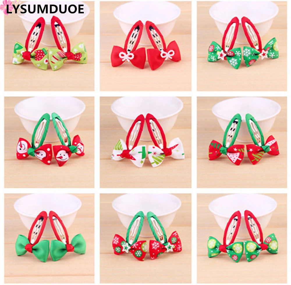 

LYSUMDUOE Xmas Party Christmas Gift Hairpin BB Hairpin Snowflake Bow Hair Clip Baby Girls Kid Hair Accessories Children Hairgrip