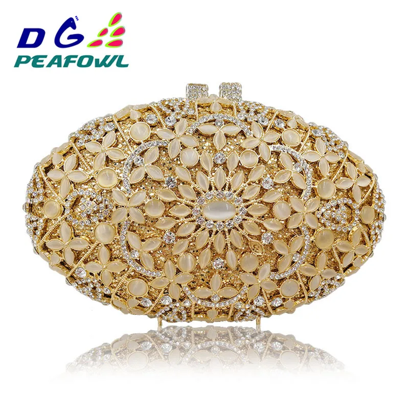 ^Cheap Custommade Diamond Opal Flower Shape Women Gold Crystal Clutch Hard Metal Bridal Clutches Handbag Wedding Purse Evening Bags ^Cheap Custommade Diamond Opal Flower Shape Women Gold Crystal Clutch Hard Metal Bridal Clutches Handbag Wedding Purse Evening Bags