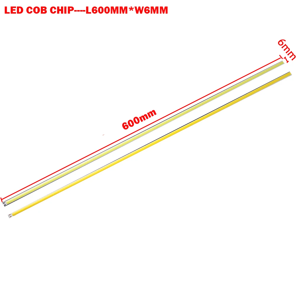 10 шт. светодиодный COB Бар тонкая полоска 600 мм x 6 мм 12 В DIY 60 см огни автомобиля открытый закрытый с 3 м двусторонняя липкая освещения Ject tube
