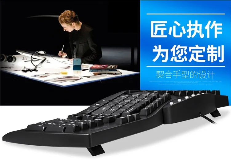 Perixx PERIBOARD-512II эргономичная сплит-Клавиатура проводная USB эргономичный дизайн рекомендуется с повторяющимися травмами напряжения пользователя RSI