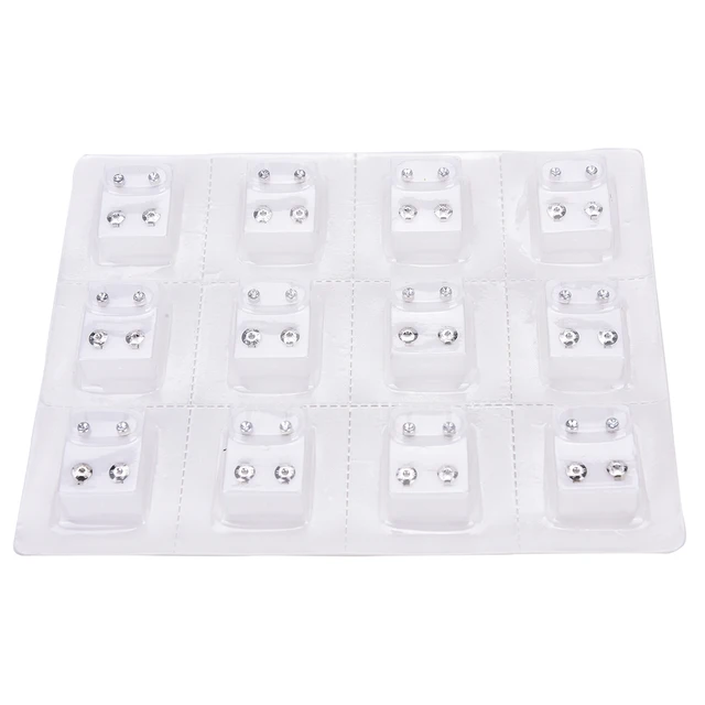 Alloy Disposable Safe Ear Stud Piercing Gun Piercer Tool Earring Piercing Jewelry 12 Pairs Alloy Disposable Safe Ear Stud Piercing Gun Piercer Tool Earring Piercing Jewelry 12 Pairs